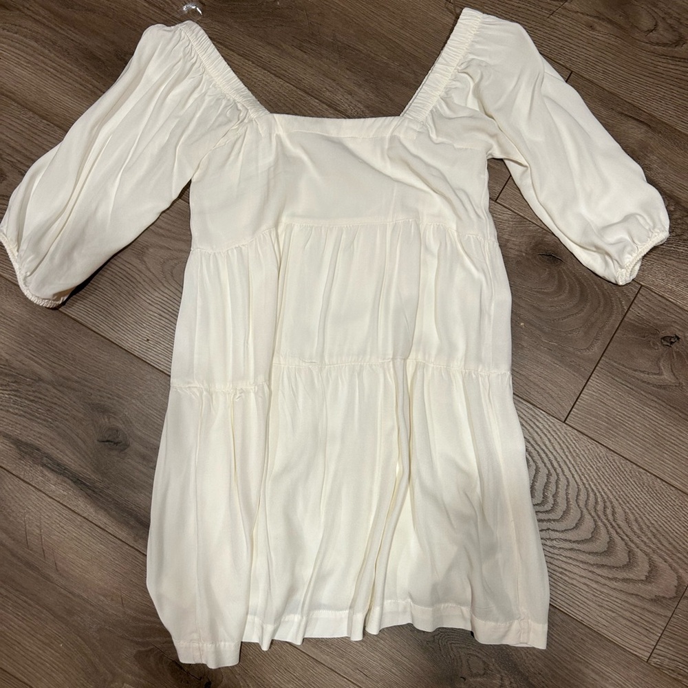 Women’s Off the Shoulder White Dress, XS